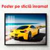Poster - Ferrari Galben, 90 x 60 см, Poster înrămat, Transport