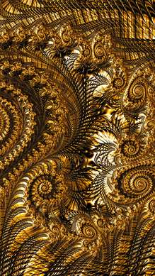 Wall Mural - Golden patterns in the form of painting