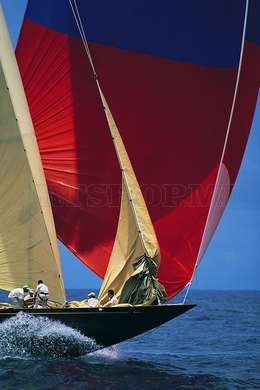 Poster - Sailing yacht, 30 x 60 см, Canvas on frame, Marine Theme