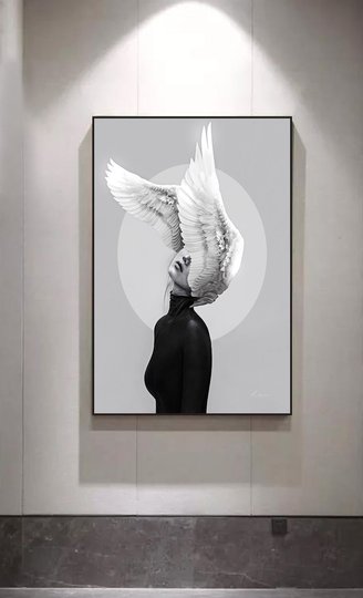 Tablou înramat, Arta alb-negru, 50 x 75 см