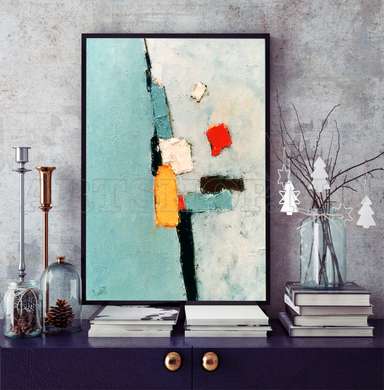 Poster - Delicate minimalism, 60 x 90 см, Framed poster on glass, Abstract