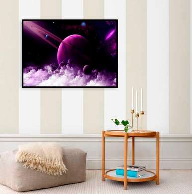 Poster - Cosmos violet, 90 x 45 см, Poster înrămat, Natură