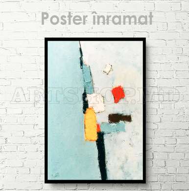 Poster - Delicate minimalism, 60 x 90 см, Framed poster on glass, Abstract