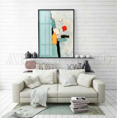 Poster - Delicate minimalism, 60 x 90 см, Framed poster on glass, Abstract