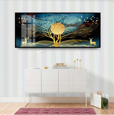 Poster - Glamorous scenery, 60 x 30 см, Canvas on frame