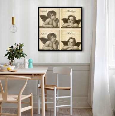 Poster - Lovely angels, 40 x 40 см, Canvas on frame