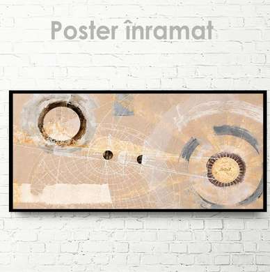 Poster - Vintage space abstraction, 90 x 45 см, Framed poster on glass, Cosmic Space