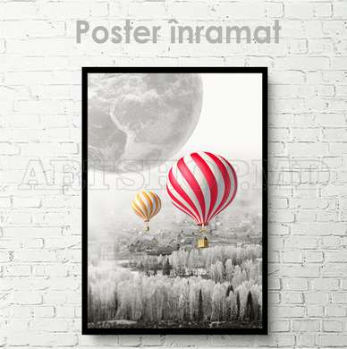 Poster - Balonul cu aer, 30 x 45 см, Panza pe cadru, Diverse