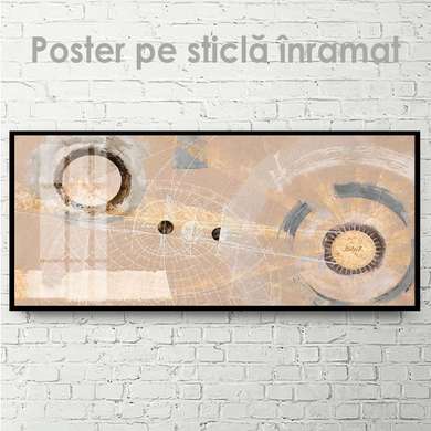 Постер - Старинная абстракция космоса, 90 x 45 см, Постер на Стекле в раме, Космос