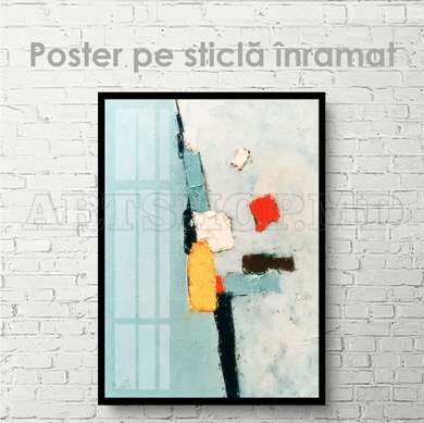 Poster - Delicate minimalism, 60 x 90 см, Framed poster on glass, Abstract