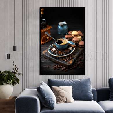 Poster - Coffee cup, 30 x 45 см, Canvas on frame, Food and Drinks