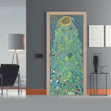 3D door sticker, Sunflower - Gustav Klimt, 60 x 90cm