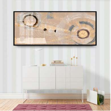 Poster - Abstracție retro al cosmosului, 60 x 30 см, Panza pe cadru