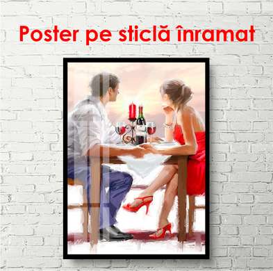 Poster - Cina romantica, 30 x 45 см, Panza pe cadru, Diverse