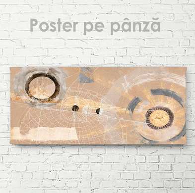 Poster - Vintage space abstraction, 90 x 45 см, Framed poster on glass, Cosmic Space