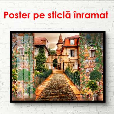 Poster - Orașul din trecut, 45 x 30 см, Panza pe cadru