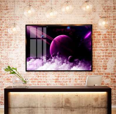Poster - Purple space, 90 x 45 см, Framed poster
