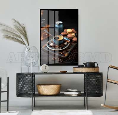 Poster - Coffee cup, 60 x 90 см, Framed poster on glass, Food and Drinks