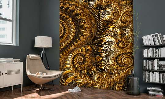 Wall Mural - Golden patterns in the form of painting