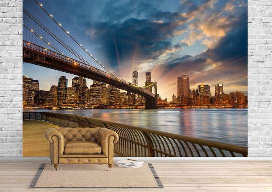 Fototapet - Apusul de soare în New York
