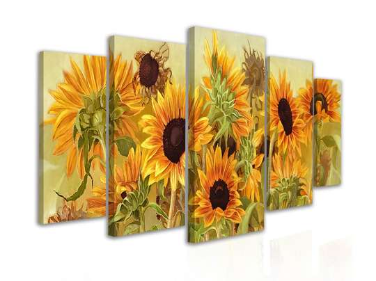Modular picture, Sunflowers, 108 х 60