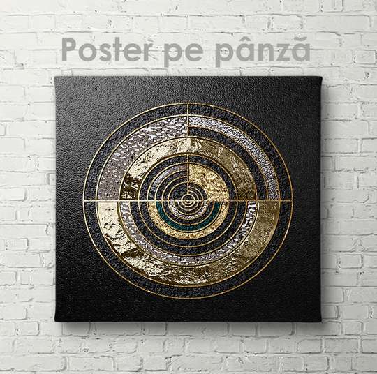 Poster - Cerc abstract, 40 x 40 см, Panza pe cadru, Abstracție