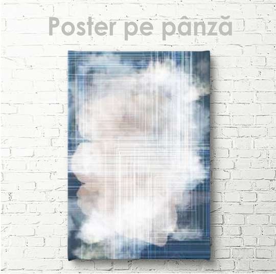 Постер - Дымчатые квадраты, 30 x 45 см, Холст на подрамнике, Абстракция