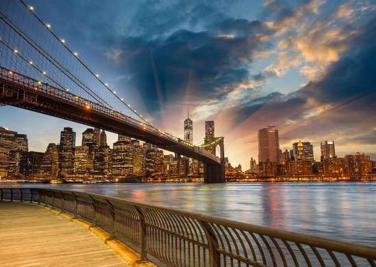 Fototapet - Apusul de soare în New York