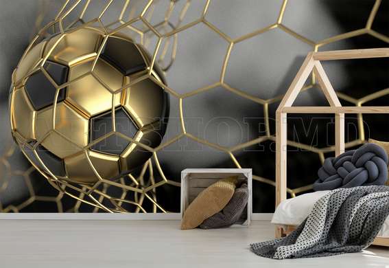 Nursery Wall Mural - Golden soccer ball