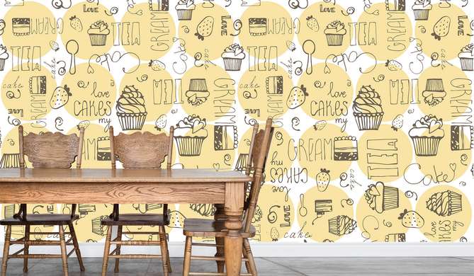 Wall Mural - Seamless print of sweets
