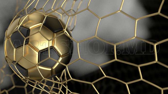 Nursery Wall Mural - Golden soccer ball