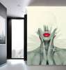Wall Mural - Girl with red lips