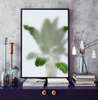 Poster - Green leaves in the fog, 30 x 45 см, Canvas on frame, Botanical