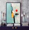 Poster - Delicate minimalism, 60 x 90 см, Framed poster on glass, Abstract