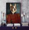 Poster - Bulldog Portrait, 30 x 60 см, Canvas on frame, Different