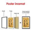 Poster - Egyptian painting on papyrus, 60 x 90 см, Framed poster, Vintage