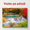 Poster - Peisajul frumos cu o cascadă, 90 x 60 см, Poster înrămat, Natură