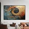 Poster - Golden swirl on abstract background, 90 x 45 см, Framed poster on glass, Abstract