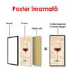 Poster - Paharul cu vin roșu, 50 x 150 см, Poster înrămat, Provence