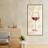 Постер - Бокал красного вина, 50 x 150 см, Постер на Стекле в раме, Прованс
