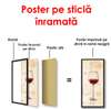 Poster - Glass of red wine, 50 x 150 см, Framed poster, Provence