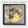Постер - Золотая Луна, 40 x 40 см, Холст на подрамнике