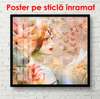 Poster - Flower girl, 100 x 100 см, Framed poster on glass, Different