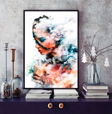 Poster - Fata în nori, 60 x 90 см, Poster înrămat