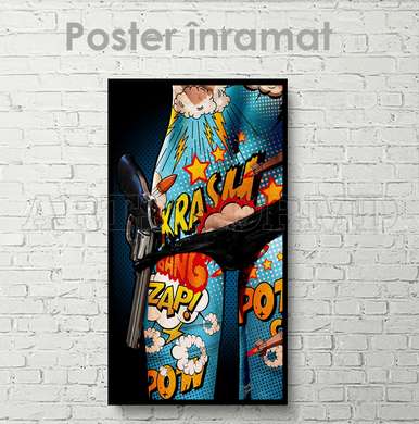 Poster - Art on the body, 30 x 60 см, Canvas on frame, Glamour