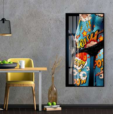 Poster - Art on the body, 45 x 90 см, Framed poster on glass, Glamour
