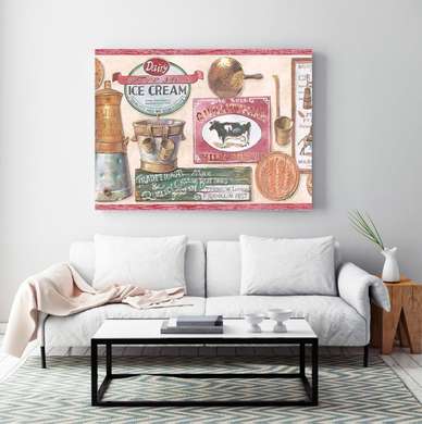 Poster - Poster "Ice cream", 90 x 60 см, Framed poster, Provence
