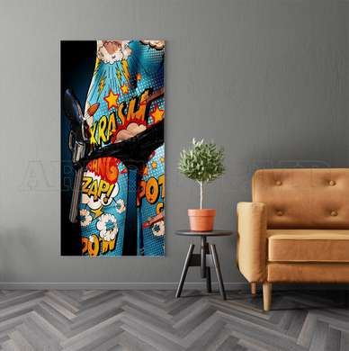 Poster - Art on the body, 30 x 60 см, Canvas on frame, Glamour