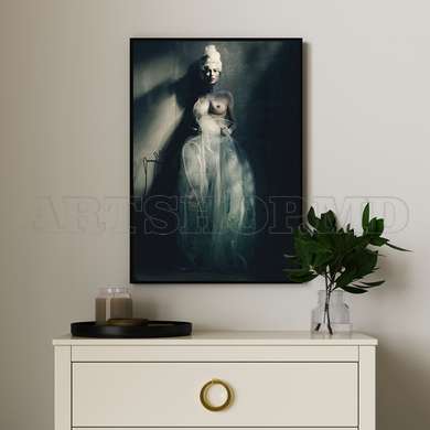 Poster - Desen vintage, 30 x 45 см, Panza pe cadru, Nude