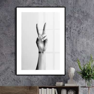 Постер - Рука, 30 x 45 см, Холст на подрамнике